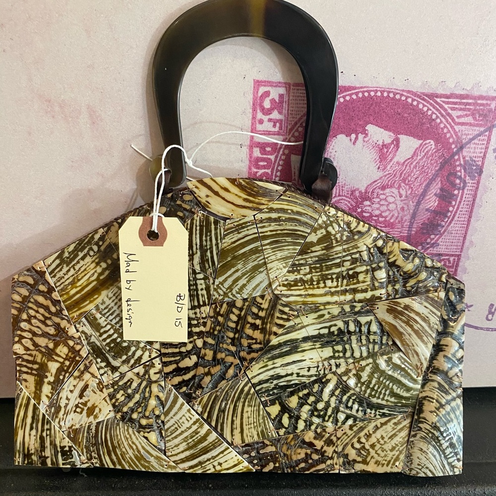 mad by design handmade mother of pearl bag